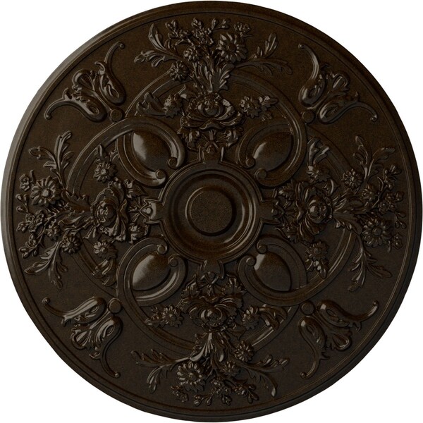 Ekena Millwork Baile Ceiling Medallion (Fits Canopies up to 6"), Hand-Painted Bronze, 31 1/4"OD x 2 1/4"P CM31BABZS - main